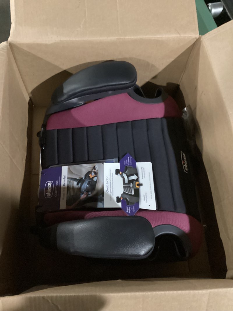 Condition photo showing Good Condition for Chicco GoFit Plus Backless Booster Car Seat with Latch Attachment and Quick-Release Latch Removal, Travel Booster Seat for Car, Portable Car Booster Seat for Children 40-110 lbs. | Vivaci/Pink GoFit Plus Vivaci/Pink