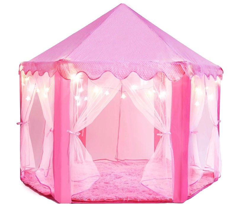 Princess Tent for Kids - 55" X 53" with Led Star Lights | Princess Toys | Toddler Play Tent | Playhouse, Castle