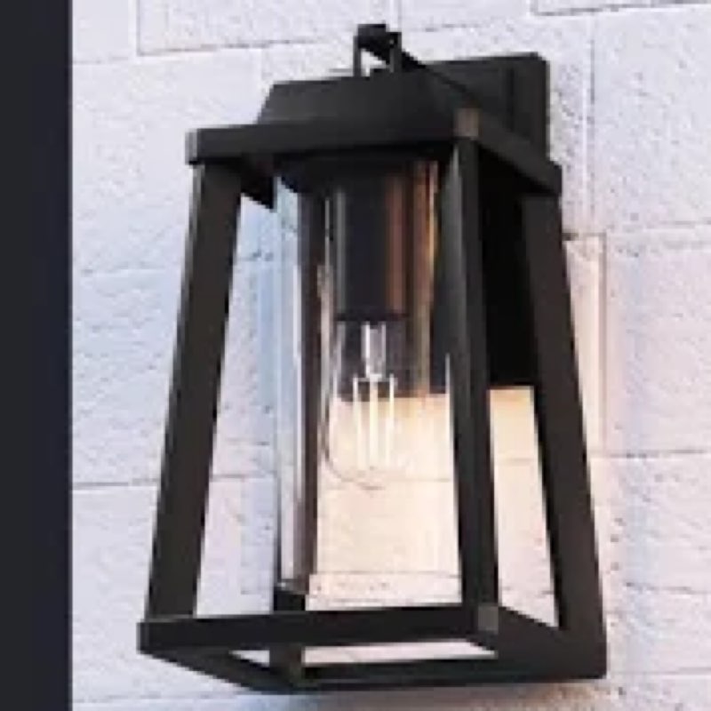  Quoizel Amsted 1 -Light 15.38-in H Matte Black Hardwired Outdoor Wall Light 