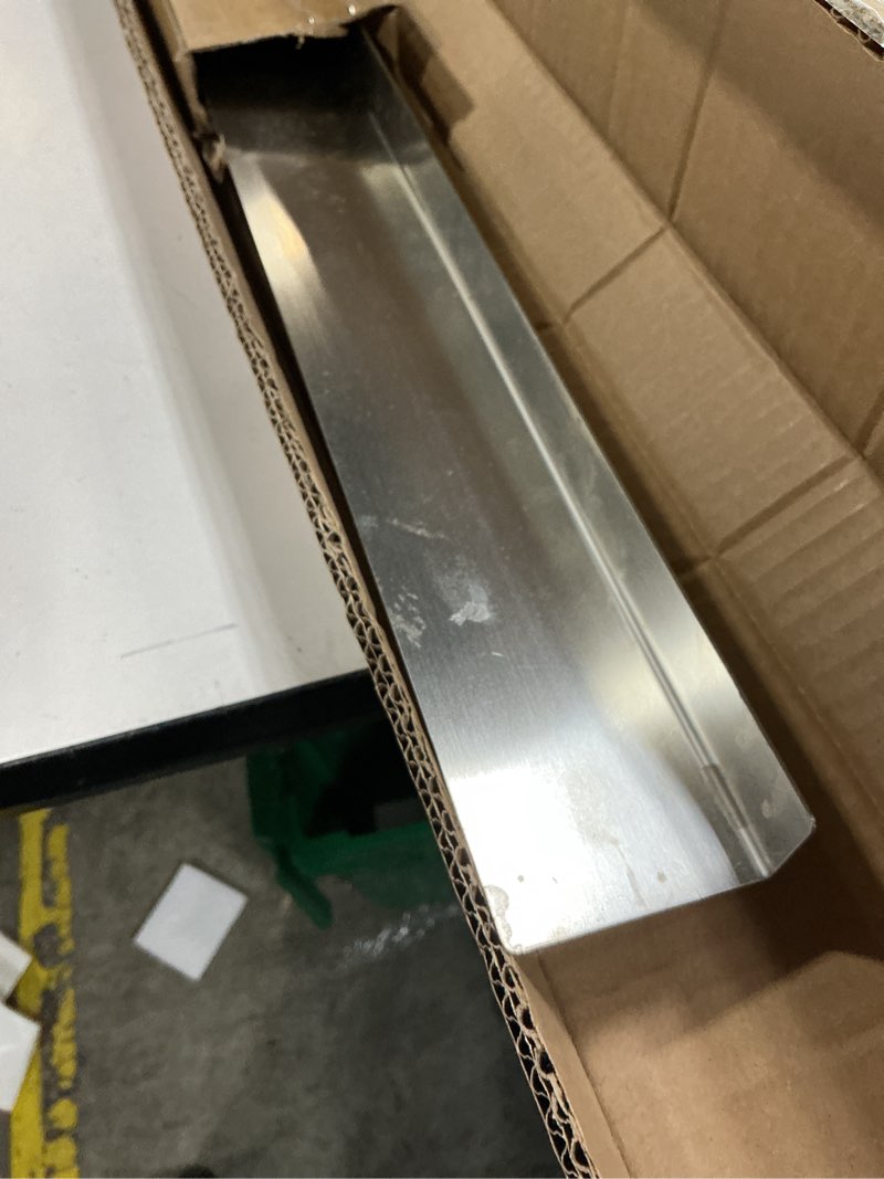 Condition photo showing Good Condition for Blulu Universal Stove Gap Cover - 304 Stainless Steel Stove Gap Filler Slide-in Range Trim for Microwave Oven Cooktop Kitchen Decor, 36'' x 3'' x 1''