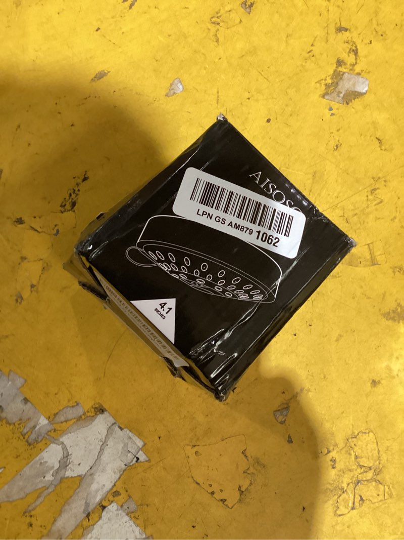 Condition photo showing Good Condition for aisoso shower head, 5 modes high pressure shower heads for relaxed shower experience, 4.1 inch bathroom fixed showerhead even at low water pressure for powerful spray, oil rubbed bronze 4.1 inch-1pc oil rubbed bronze