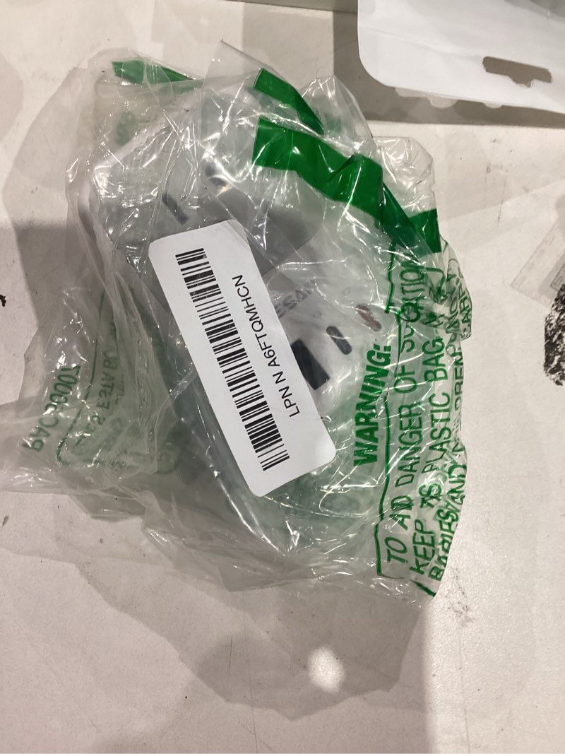 Condition photo showing As Is for USB C Charger Block 20W, TESSAN PD Fast Charging Adapter with Foldable Plug, 1875W Power Outlet Extender(4 AC and 4 USB) for Cruise, Home, Office, Dorm Grey 2 USB-C