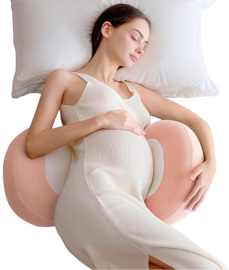 WYXunPlanet Pregnancy Pillow for Maternity Support - C-Shaped Belly & Back Pain Relief, Removable Wa