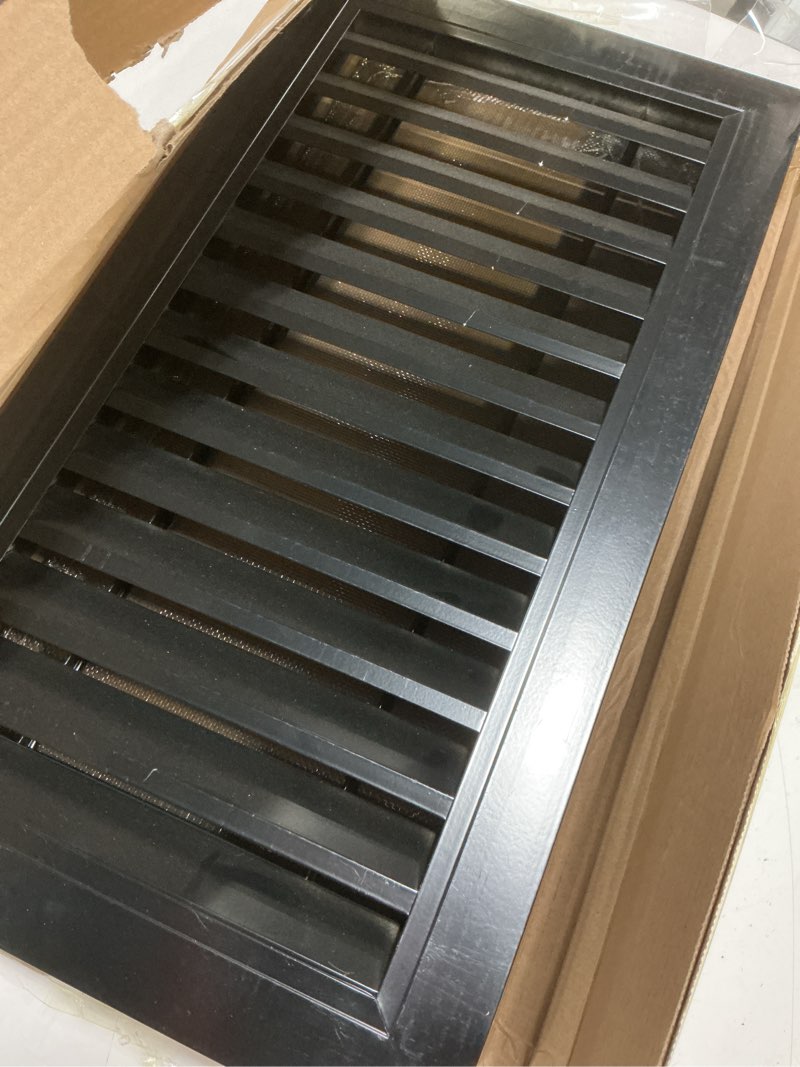 Condition photo showing Good Condition for PATIKIL 22 x 12 Inch Gable Vent, 1PCS Aluminum Alloy Wall Shed Vents Square Louver Air Grille with Stainless Strainer for House Attic Garage Ceiling, 10 x 20 Inch Duct Opening Size, Black 22 x 12 Inch Black 1