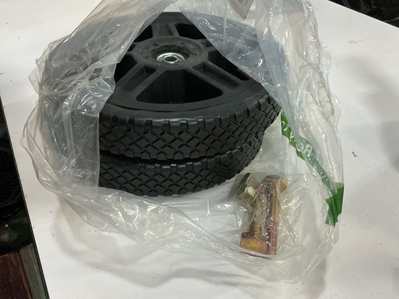 Condition photo showing New/Like New for ar-pro (2-pack) replacement 10" push lawn mower wheels with 1-3/4" width hub and 1/2" bearings, fit for standard lawn mowers, pressure washers, generators and more 10 inch