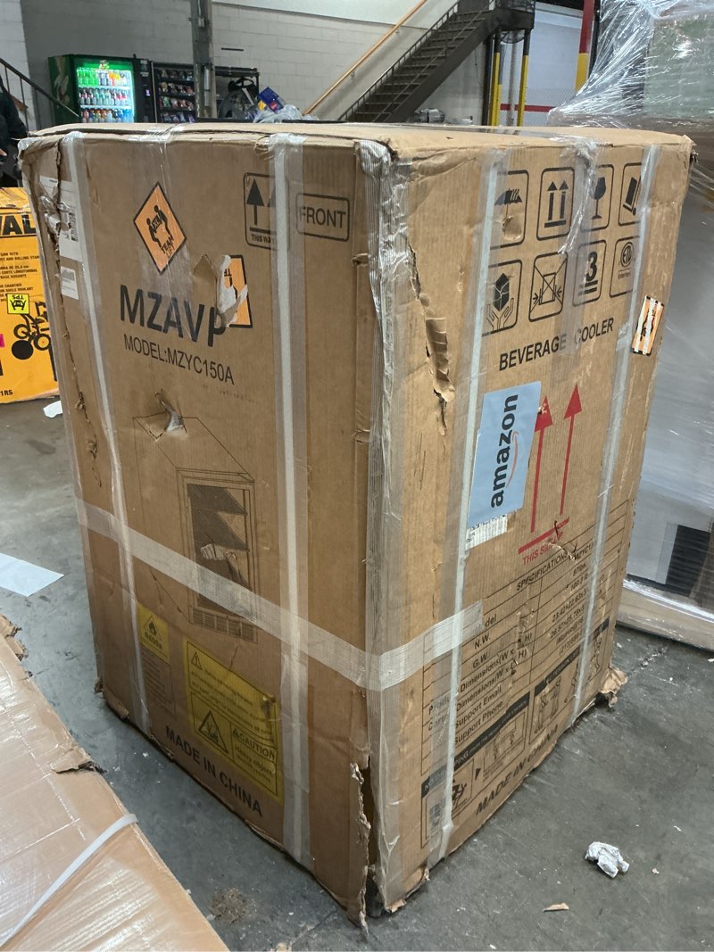 Condition photo showing Good Condition for 24 inch beverage refrigerator, 180 cans built-in beverage cooler with glass door, under counter or freestanding drink fridge with led light & adjustable shelves for home bar office - silver 24 inch - 180 can/5.0 cu.ft