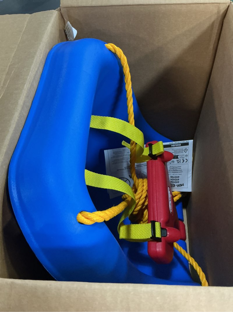 Condition photo showing Good Condition for little tikes 2-in-1 snug  n secure blue swing for baby and toddlers  ages 9 months - 4 years