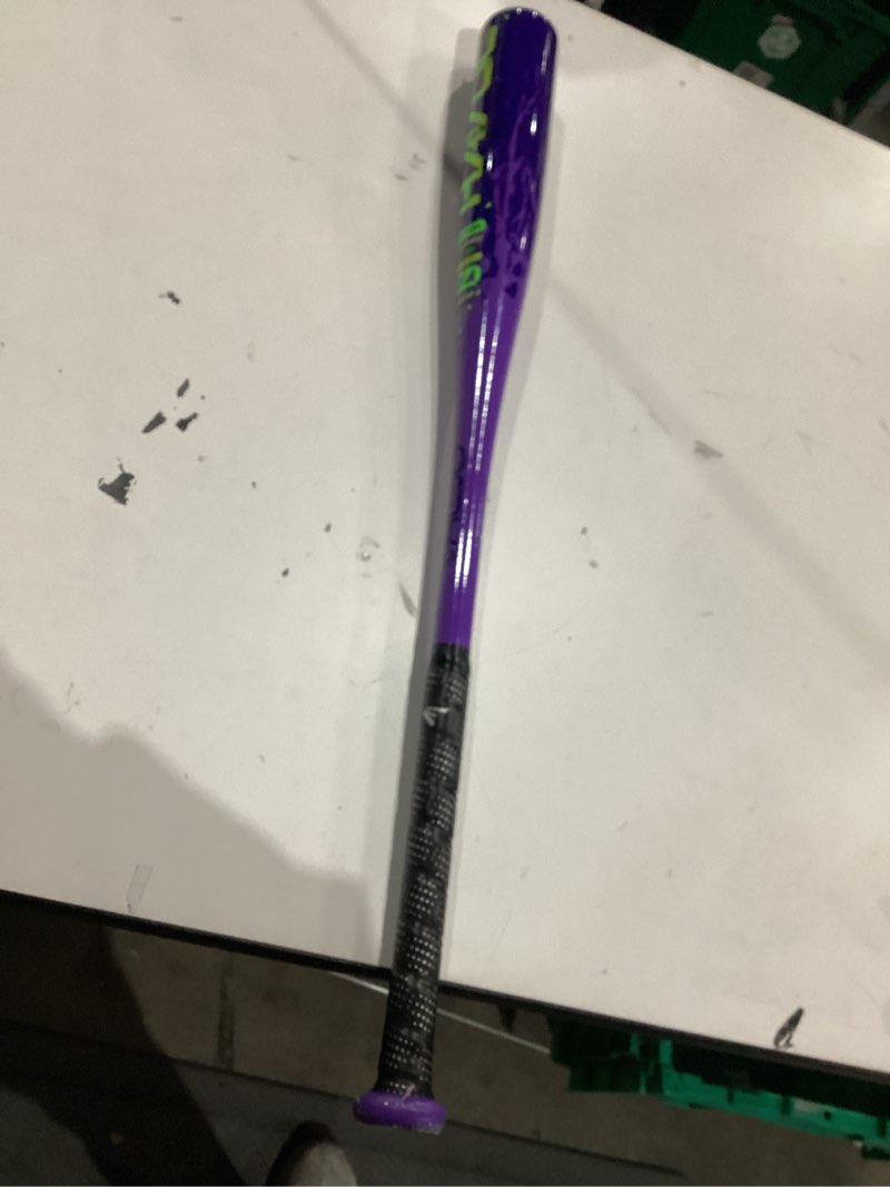 Condition photo showing As Is for easton | havoc baseball bat | usa | -10 drop | 2 1/4" barrel | 1 pc. aluminum purple/green/yellow 28 inch