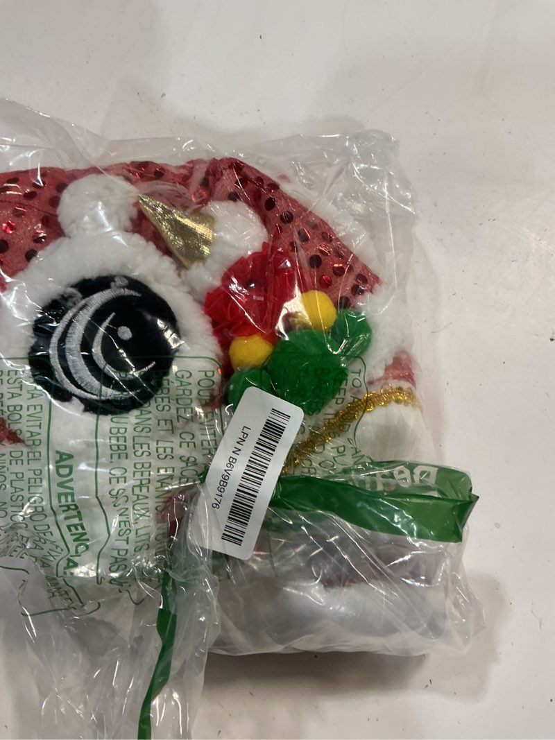 Condition photo showing Good Condition for Chinese Dance Lion Dog Costume Chinese New Year Hoodies Spring Festival Winter Dog Warm Clothes Pet 