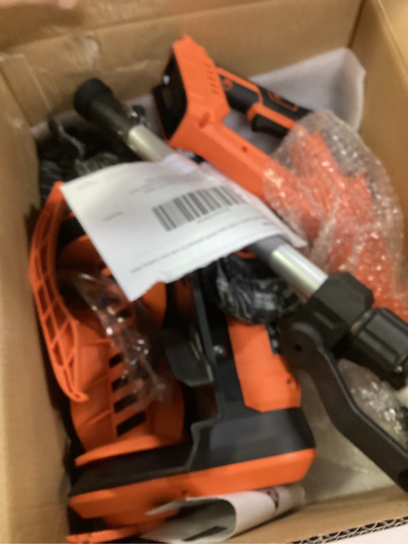 Condition photo showing Good Condition for Cordless Snow Shovel, Electric Snow Shovel 12" Width 6.7" Depth Cleaning and 20ft Throwing Distance, 4 Ah 21V Battery Brushless Snow Mover with Adjustable Front Handle for Driveway, Steps, Patio Orange