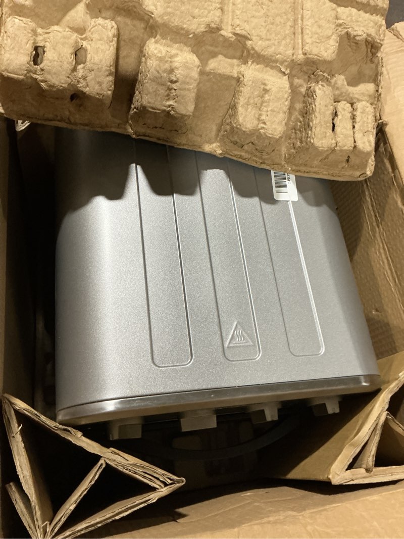 Condition photo showing item condition for Cuisinart Compact Air Fryer Toaster Oven, Stainless Steel Fryer with 6-in-1 Functions, Adjustable Temperature, Includes Oven Rack, Baking Pan and Air Fry Basket, TOA-26 Compact Air Fryer Oven Stainless Steel