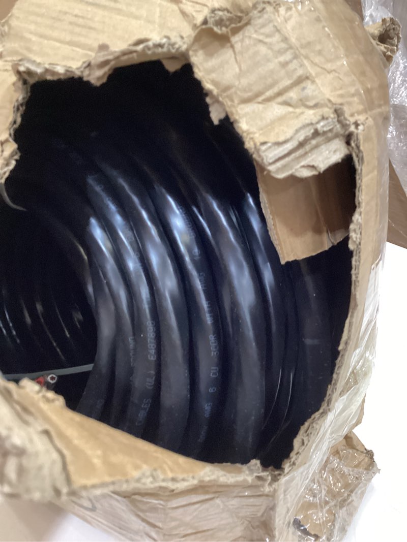 Condition photo showing As Is for indoor wire/copper nm-b cable