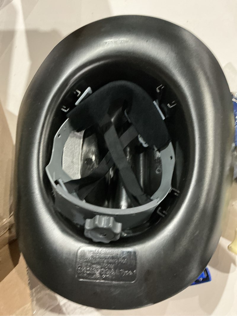 Condition photo showing Good Condition for jackson safety hard hat: type 1, class e, black, 4 point ratchet, western outlaw, reversible