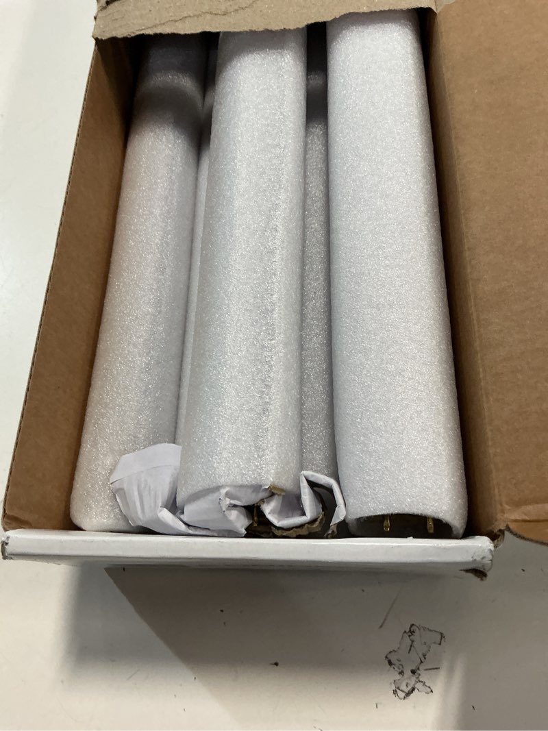 Condition photo showing Good Condition for 8 pack 24 inch f17t8/841 17 watts light bulb, 2 foot straight fluorescent tube t8 tube light, 4100k cool white 1400 lumen g13 medium bi-pin cap 8 count 17w-8pcs-cool white