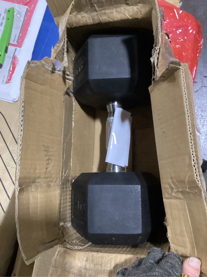 Condition photo showing Good Condition for CAP Barbell Coated Hex Dumbbell Weight - Single | 10-120 lbs | Multiple Options Chrome Handle 40 lb