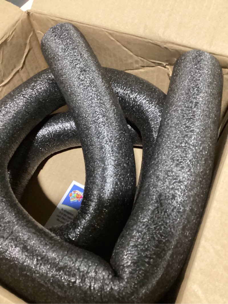 Condition photo showing Good Condition for (black)oodles of noodles foam pool swim noodles 2 pack, hollow core swimming foam tube for pool floats, buoyant for beach, water play, crafts, diy projects & pipe insulation regular size: 48\" long x 2.5\" diameter black