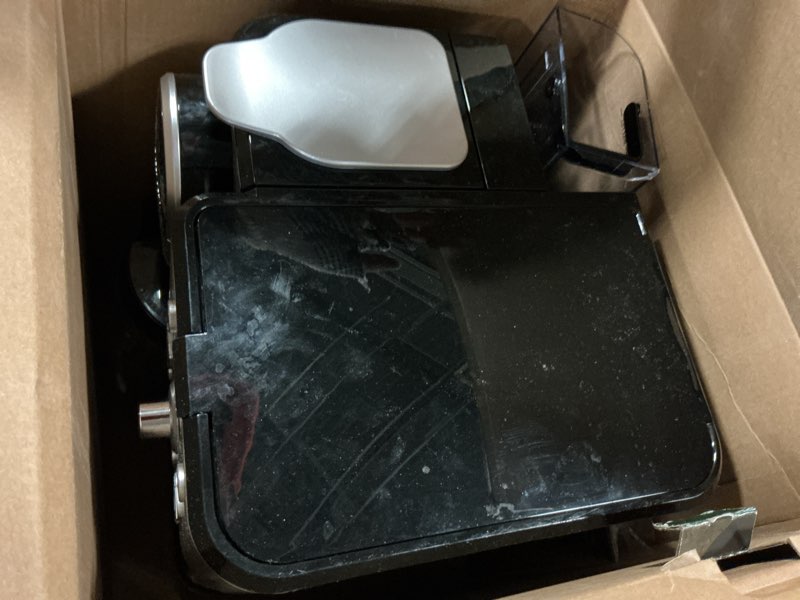 Condition photo showing As Is for cuisinart 12-cup coffee maker, single-serve brewer glass carafe, automatic hot & iced coffee machine, brew strength control and pause, ss-16, stainless steel