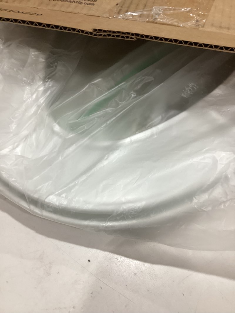 Condition photo showing As Is for mayfair caswell modern slow close toilet seat, durable plastic, elongated, white elongated 1