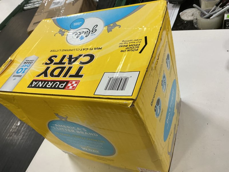 Condition photo showing New/Like New for purina tidy cats clumping multi cat litter, glade clear springs - 38 lb. box 38 pound (pack of 1)