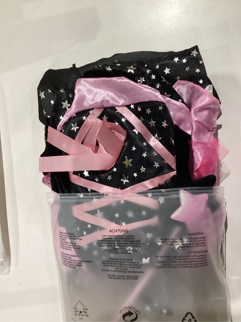 Condition photo showing Good Condition for Girls Light-up Witch Halloween Costumes Kids Fancy Dress Set Pink 4-6 Years