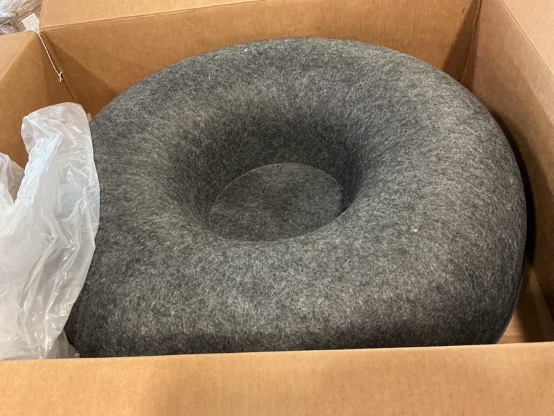 Condition photo showing As Is for 4-Holes Cat Tunnel Bed for Indoor Cats, Plush Donut Play Tunnel with Removable Cushion, Cats Hideout Play Bed with 11 Cat Toys, Cozy Round Cat Cave for Multiple Cats, Kitten/Puppy/Rabbit(Grey)