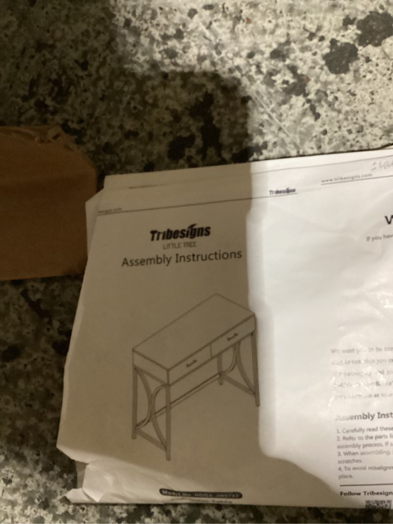 41" computer desk, modern home office writing desk with 2 drawers