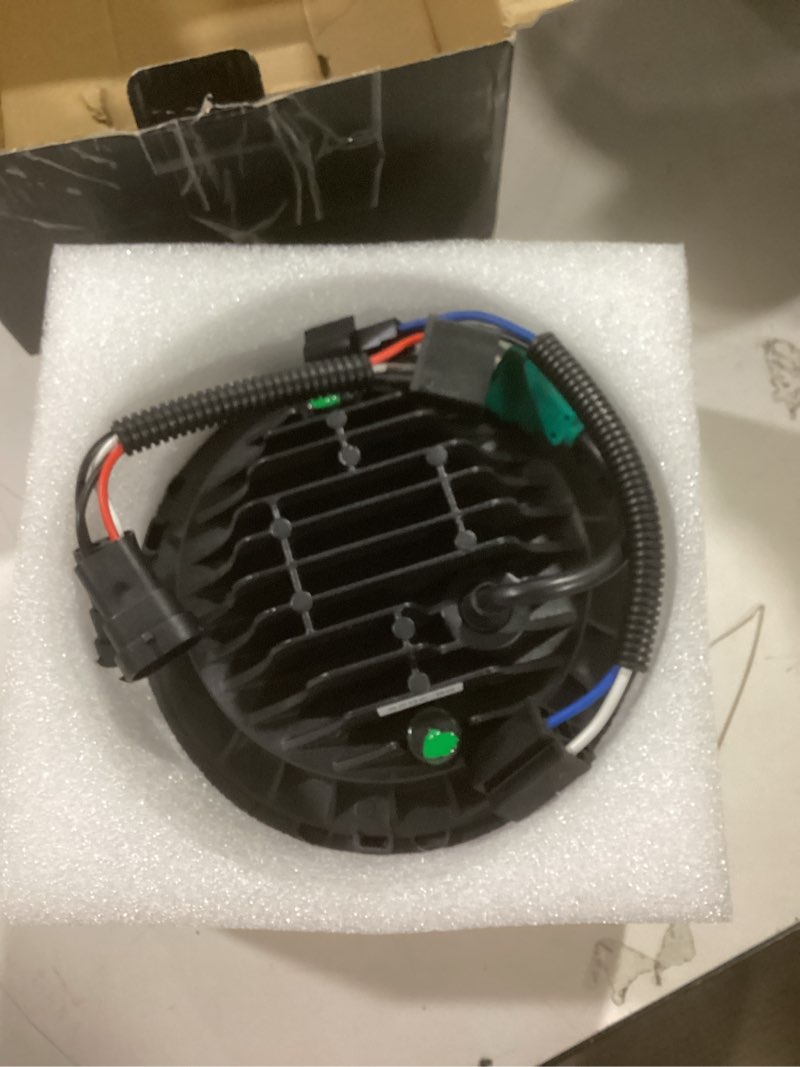 Condition photo showing Good Condition for 7 Inch LED Motorcycle Headlight Compatible with Harley Davidson Street Glide Accessories Road King Electra Glide Fat Boy Heritage Softail Deluxe Ultra Limited Classic Head Light Headlamp 7 inch 4 lamp beads Black