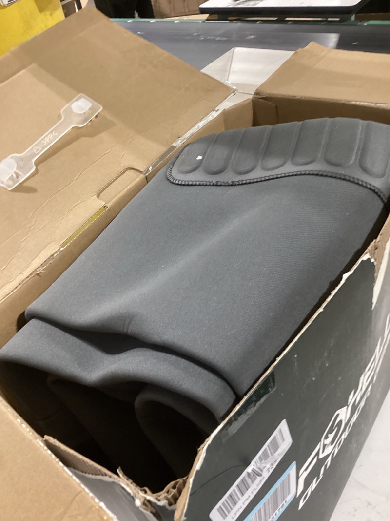 Condition photo showing As Is for Foxelli Chest Waders, Waterproof 4mm Neoprene Hunting & Fishing Waders for Men & Women with Boots 14 Grey