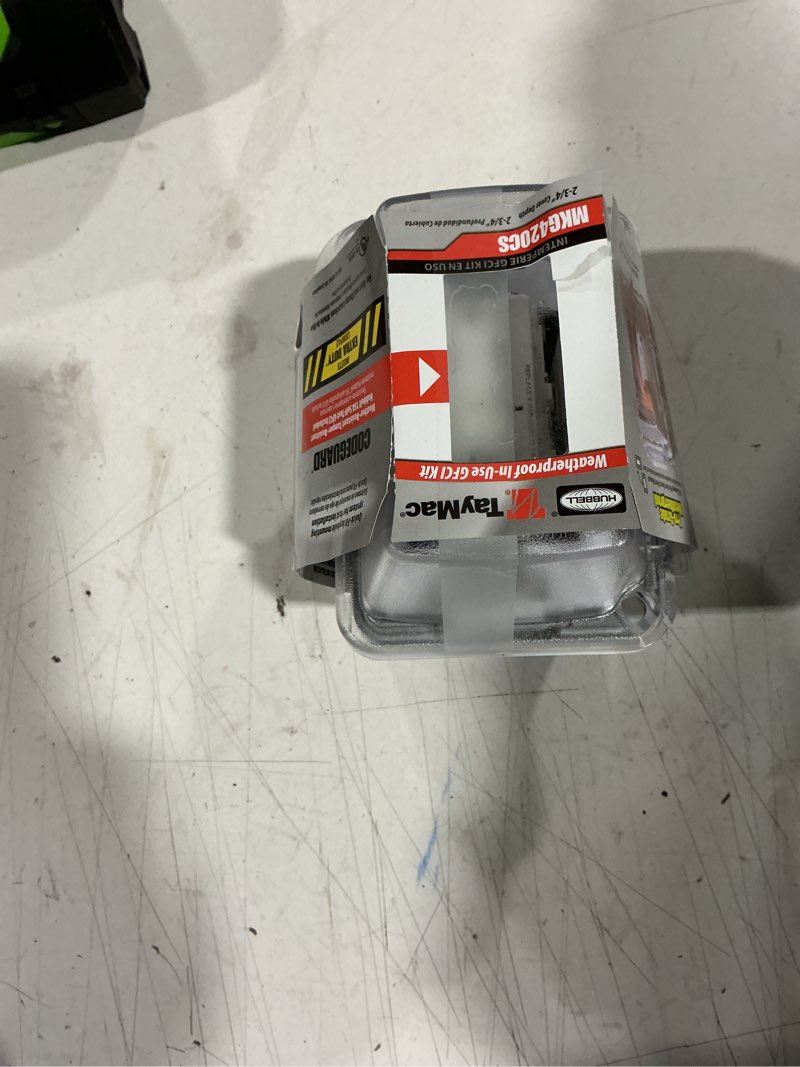 Condition photo showing As Is for taymac 1-gang rectangle plastic electrical box cover