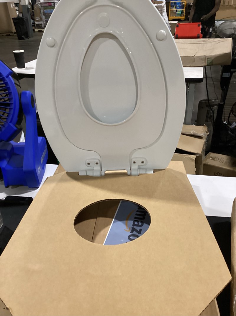 Condition photo showing Good Condition for mayfair nextstep2 toilet seat with built-in potty training seat, slow-close, removable that will never loosen, elongated, white elongated 1