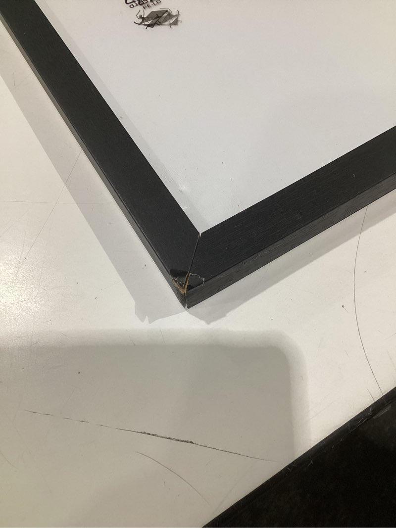 Condition photo showing As Is for (damaged)graduatepro 16x20 signature picture frame board for 8x10 photo with signable mat for birthday party graduation wedding guest book black 16x20 or 8x10