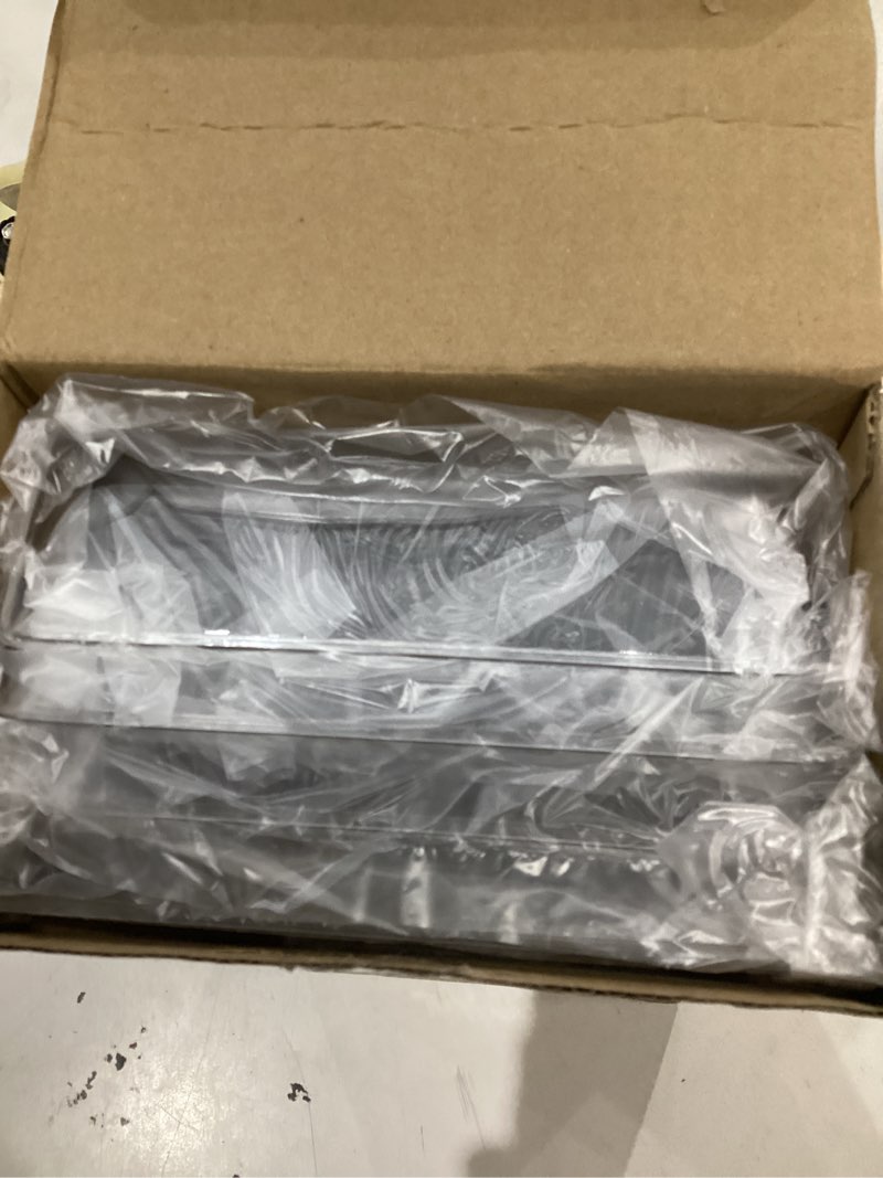 Condition photo showing As Is for 6 pack large clear plastic drawer organizer trays, acrylic kitchen drawer organization and storage dividers, non-slip storage bins for makeup, kitchen utensils, bathroom, jewelries and office desk 6 pack clear