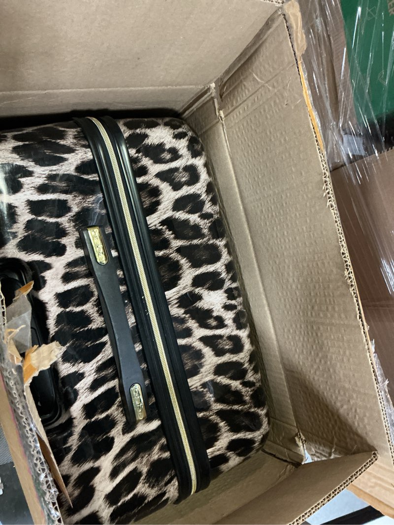 Condition photo showing Good Condition for bebe women's adriana spinner luggage, leopard, 3pc set (21" 25" 29")
