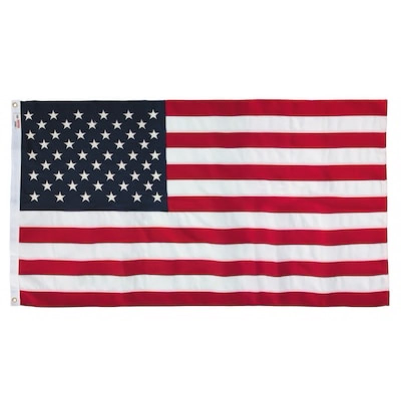 valley forge flag 5.23-ft w x 2.92-ft h polyester american embroidered flag