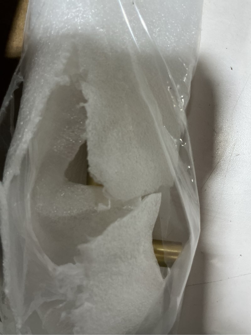 Condition photo showing Good Condition for QOGRISUN 2-Pack Solid Brass Cabinet Pulls, Gold Euro Style T-Bar Handles, 3 Inch Hole Center for Kitchen Drawers, Cupboard, Dresser, Bathroom Vanity, Brushed Brass Finish 3 in Hole Centers Gold