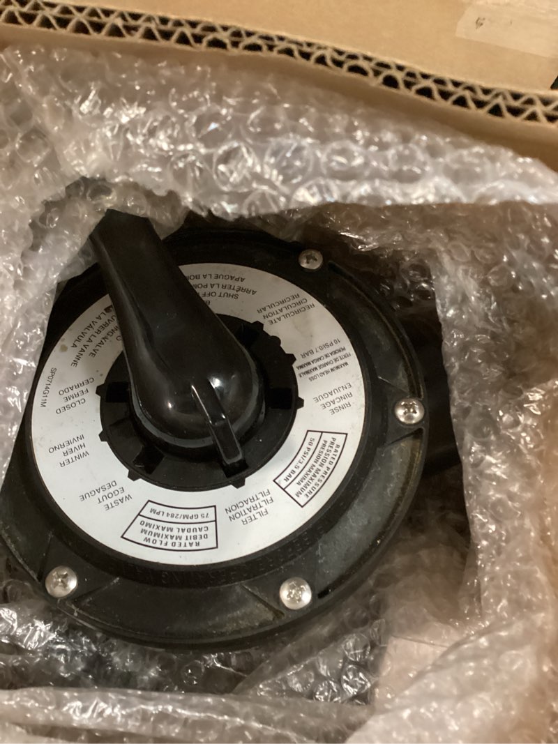 Condition photo showing As Is for hayward sp0714t vari-flo 7-position top-mount multiport valve, 1.5-inch ports, for progrid & de pool filters 1-1/2-inch-fip