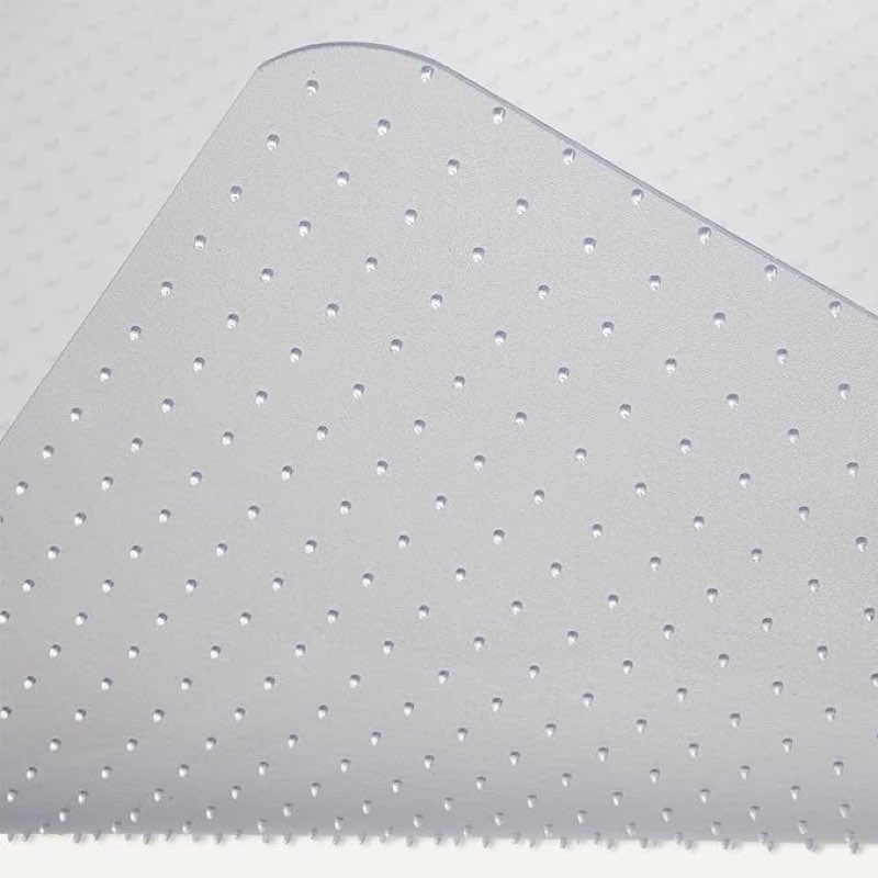 Amazon Basics Office Chair Mat for Low Pile Carpeted Floors, Clear Plastic with Studded Grips, 46" x