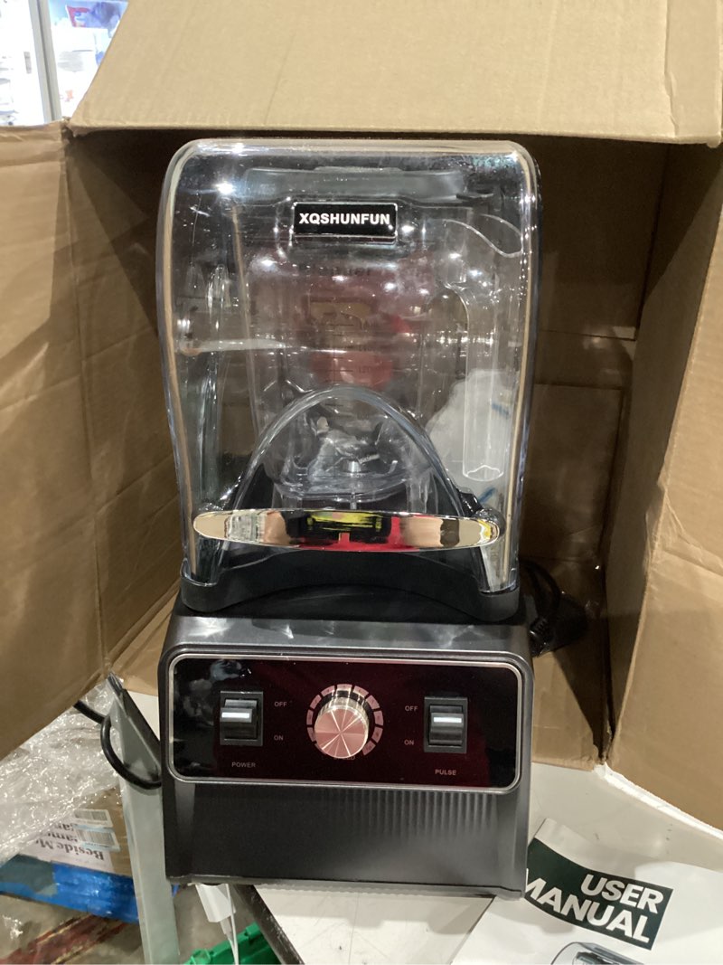 Condition photo showing Good Condition for silent commercial blender, professional quiet blender for smoothies, heavy duty bar mixer for frozen drinks, 1800w high power with sound shield enclosure, 68oz pure copper motor
