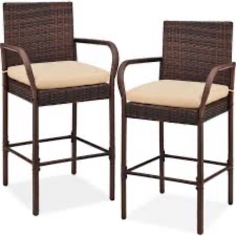 wicker bar chairs 