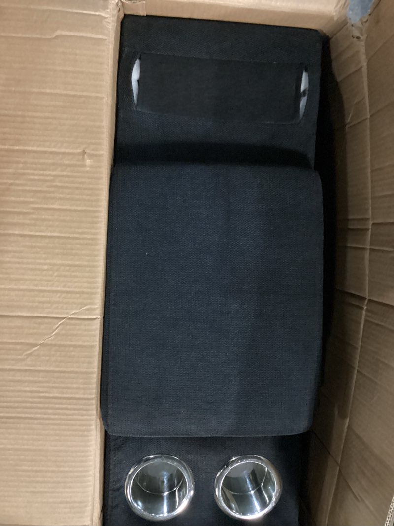 Condition photo showing As Is for KEIKI 130" 6 seat U-Shaped Sofa with Storage Console, Cup Holders, Upholstered Sectional Sofa, Button Tufted Cloud Cushion Couch for Home, Office, Apartment, Black