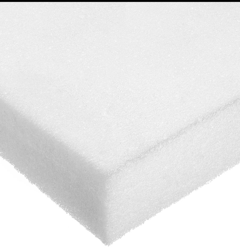 Polyurethane Foam Sheet, White, 3 lbs/cu. ft., 1-1/2 in Thick x 36 in Wide x 36 in Long
