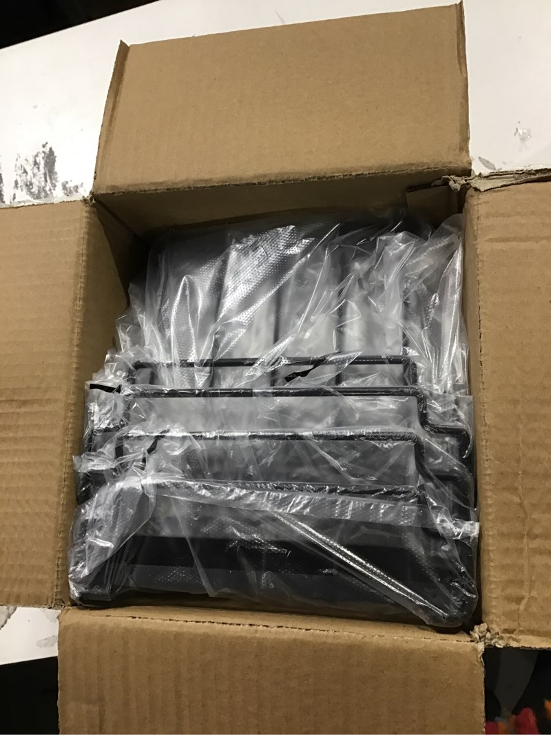 Condition photo showing item condition for Freezer Organizer Bins, 4 Pack Stackable Chest Freezer Organizer for 5-7 Cu.FT Deep Freezer Sort Frozen Meats and Food, Freezer Storage Baskets with Handles Easy Reach from Bottom, Black