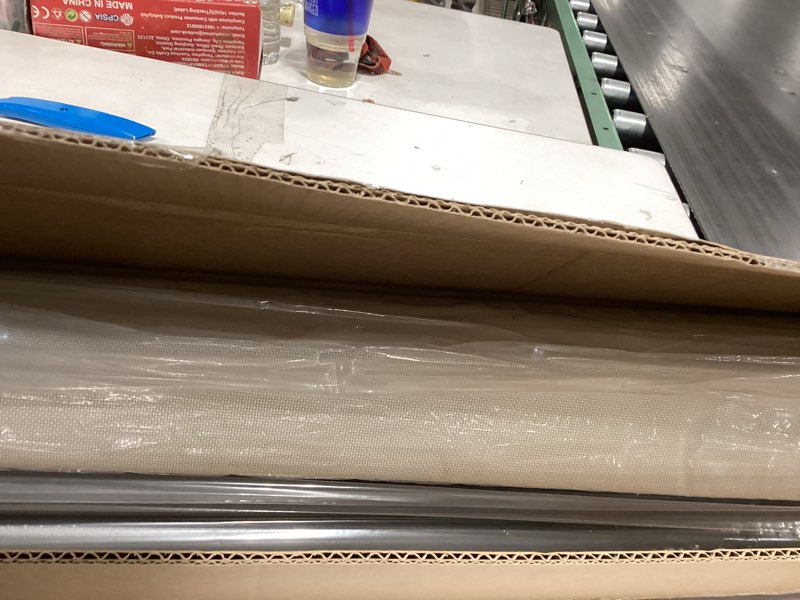 Condition photo showing New/Like New for COWVIE Solar Fabric Roller Shade 6'W x 8'H, 5% Openness UV Protection Sun Shade for Outdoor Patio Gazebo Pergola or Porch,Outdoor Cordless Blinds for Privacy 72"W x 96"H Beige