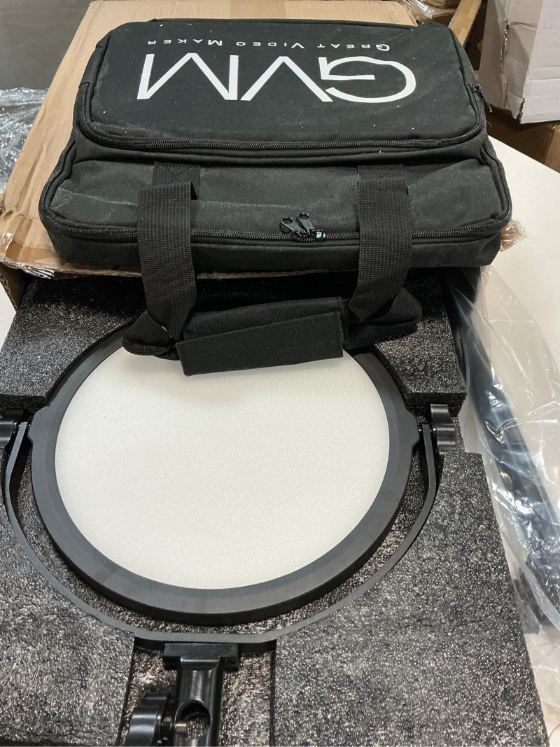 Condition photo showing Good Condition for GVM Desk Mount LED Video Light, 10'' Round Key Light with Built-in Diffuser and LCD Display, Bi-Color Professional Light for Game/Studio/Streaming/YouTube Video Shooting, APP Control CRI 97+ 10-inch round light