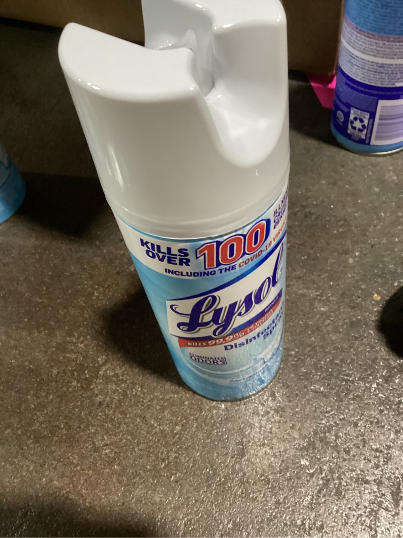 Condition photo showing As Is for lysol crisp linen scent disinfectant spray 12.5 oz 1 pk