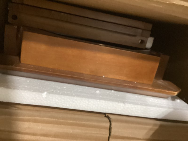 Condition photo showing Good Condition for aqimuele wood shoe rack bench for entryway, 2 tier shoe rack for front door entrance, shoe bench with shoe storage for entryway, bedroom, 47.2" walnut-wood seat 47.24"w x 20.4"h x 11.8"d
