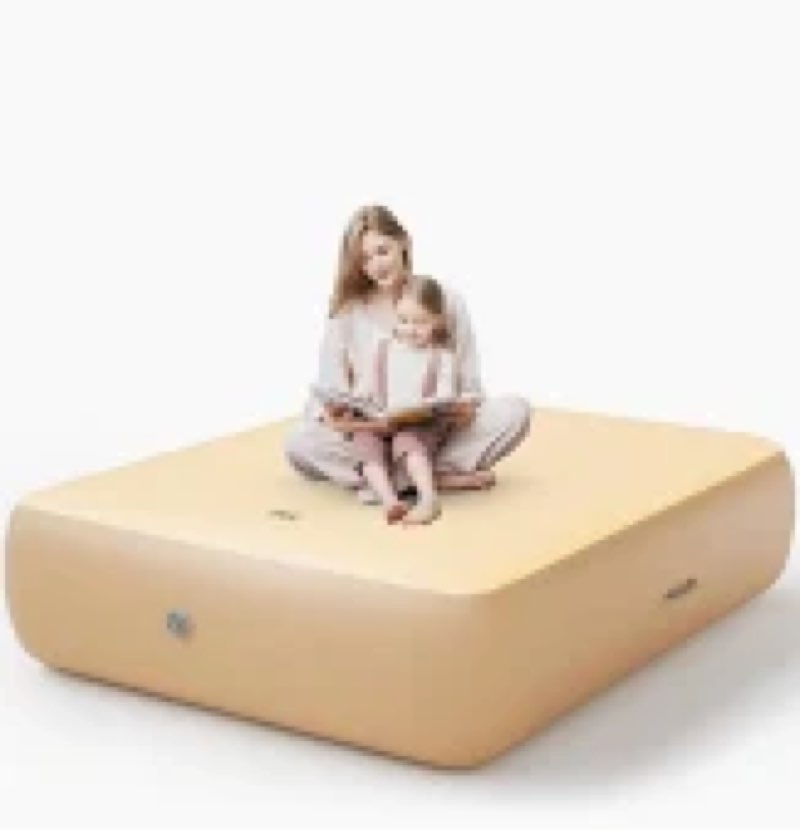 KNUO Queen Air Mattress with Infinite Fiber Structure – 1000LBS Support, 16in Thick, 30-Day Continuo