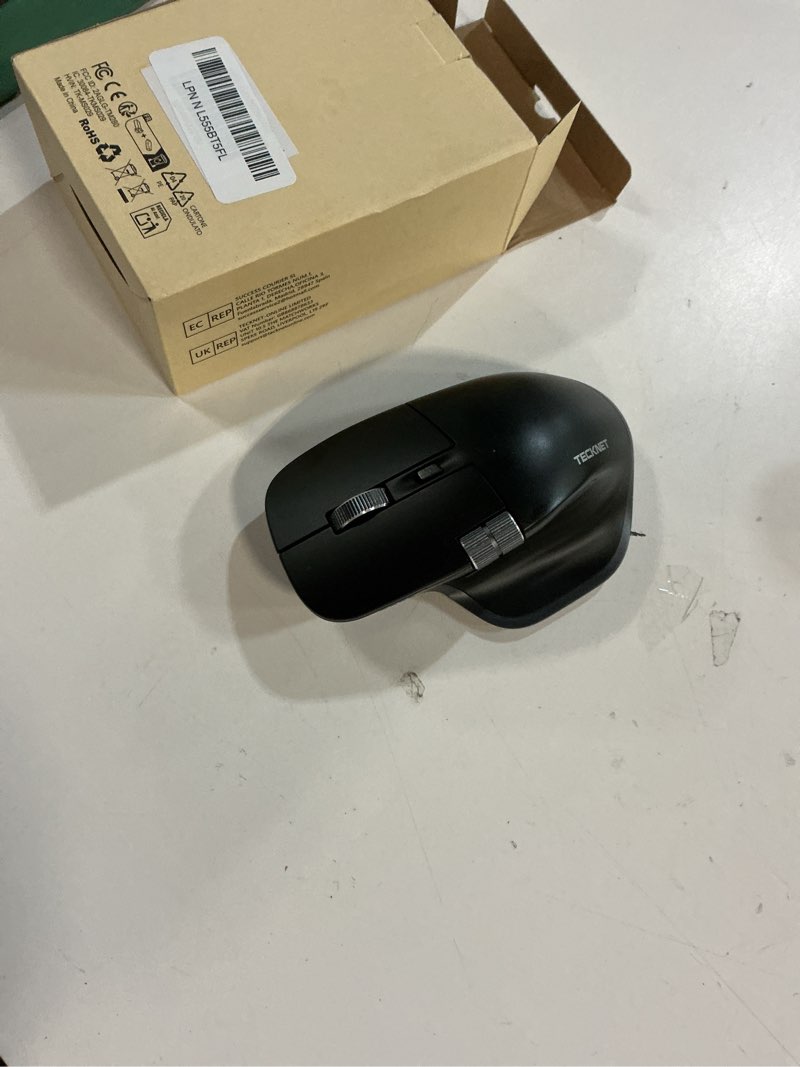 Condition photo showing Good Condition for TECKNET Wireless Mouse, Bluetooth Mouse (BT5.0/5.0 & 2.4G) Rechargeable 4800 DPI Ergonomic Optical Mouse with 6 Adjustable, Quiet Clicks, USB A Receiver, 7 Buttons, Wide Compatibility - Black