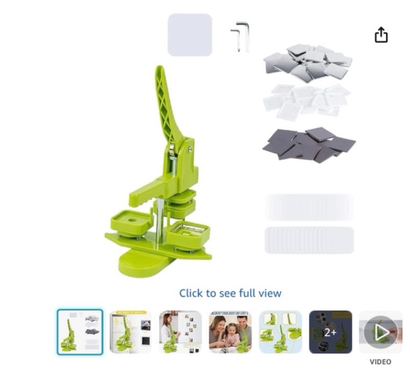 photo magnet making machine, button press machine for 2 inches / 50mm square fridge magnetic sticker