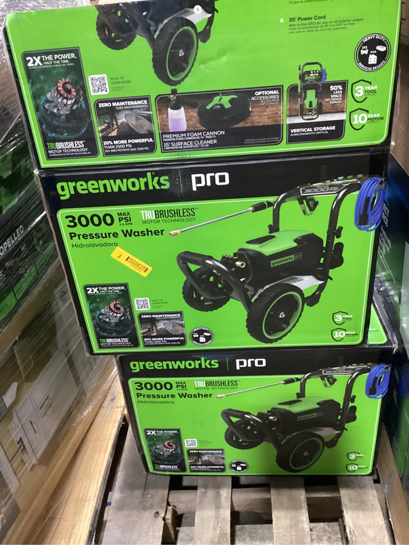 Condition photo showing Good Condition for greenworks pro 3000-psi 2.3-gpm cold water electric pressure washer